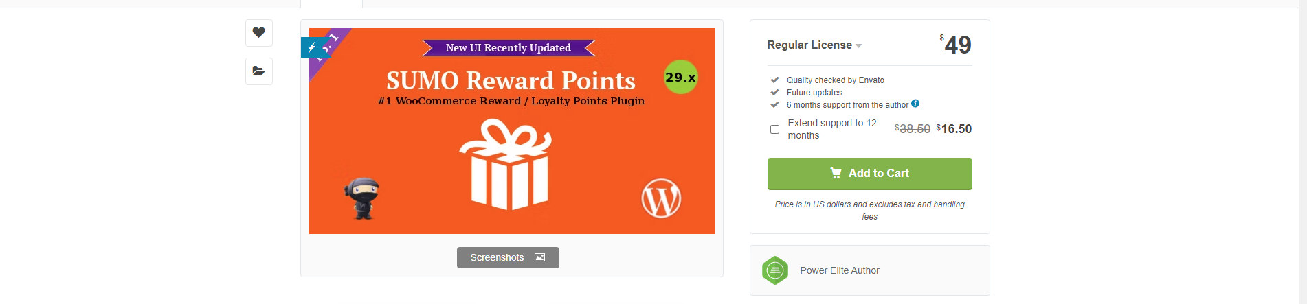 Screenshot of Sumo Reward Points' home page