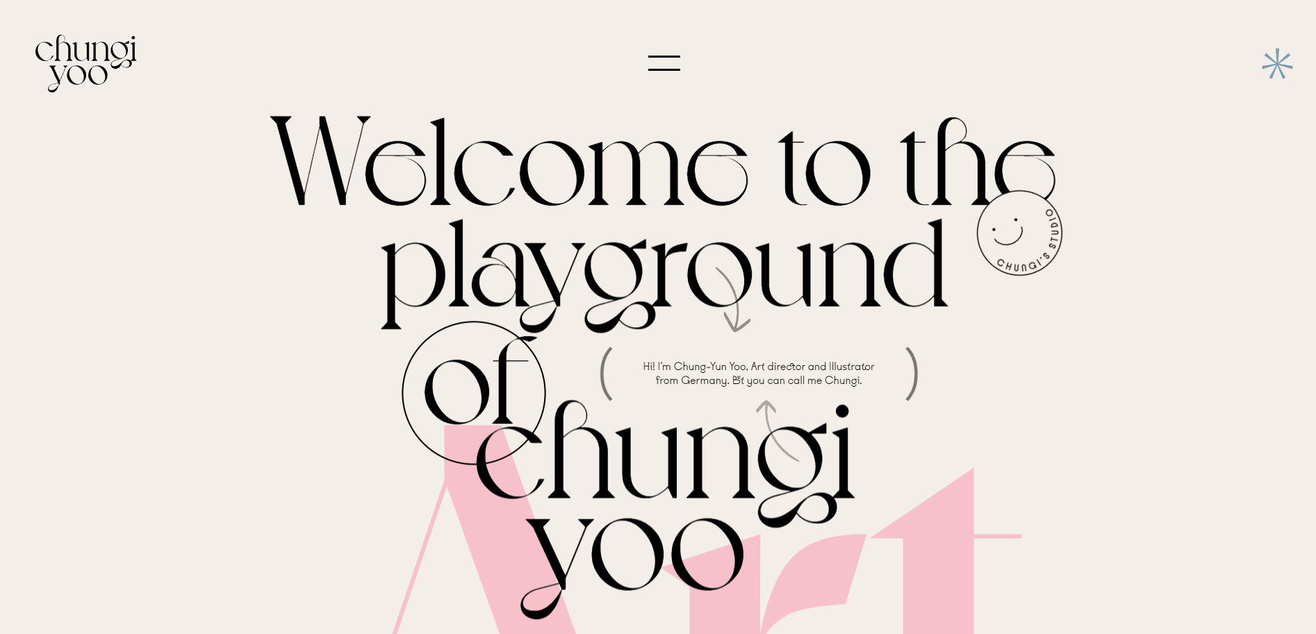 Screenshot of Chungi Yoo's website