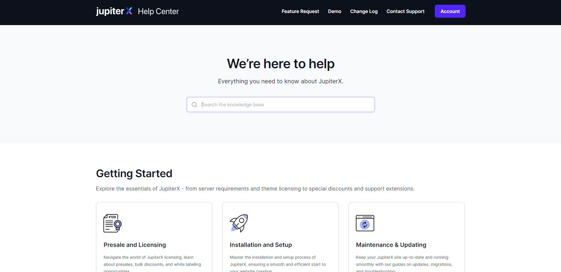 Jupiter X help center print screen
