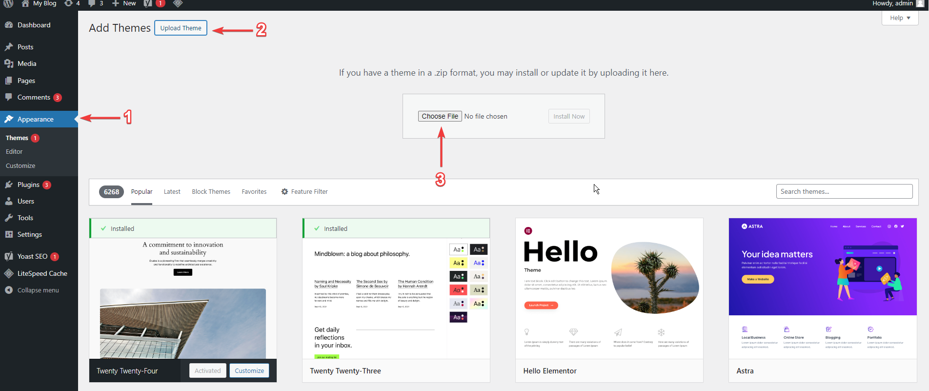 Jupiter X installation process print screen