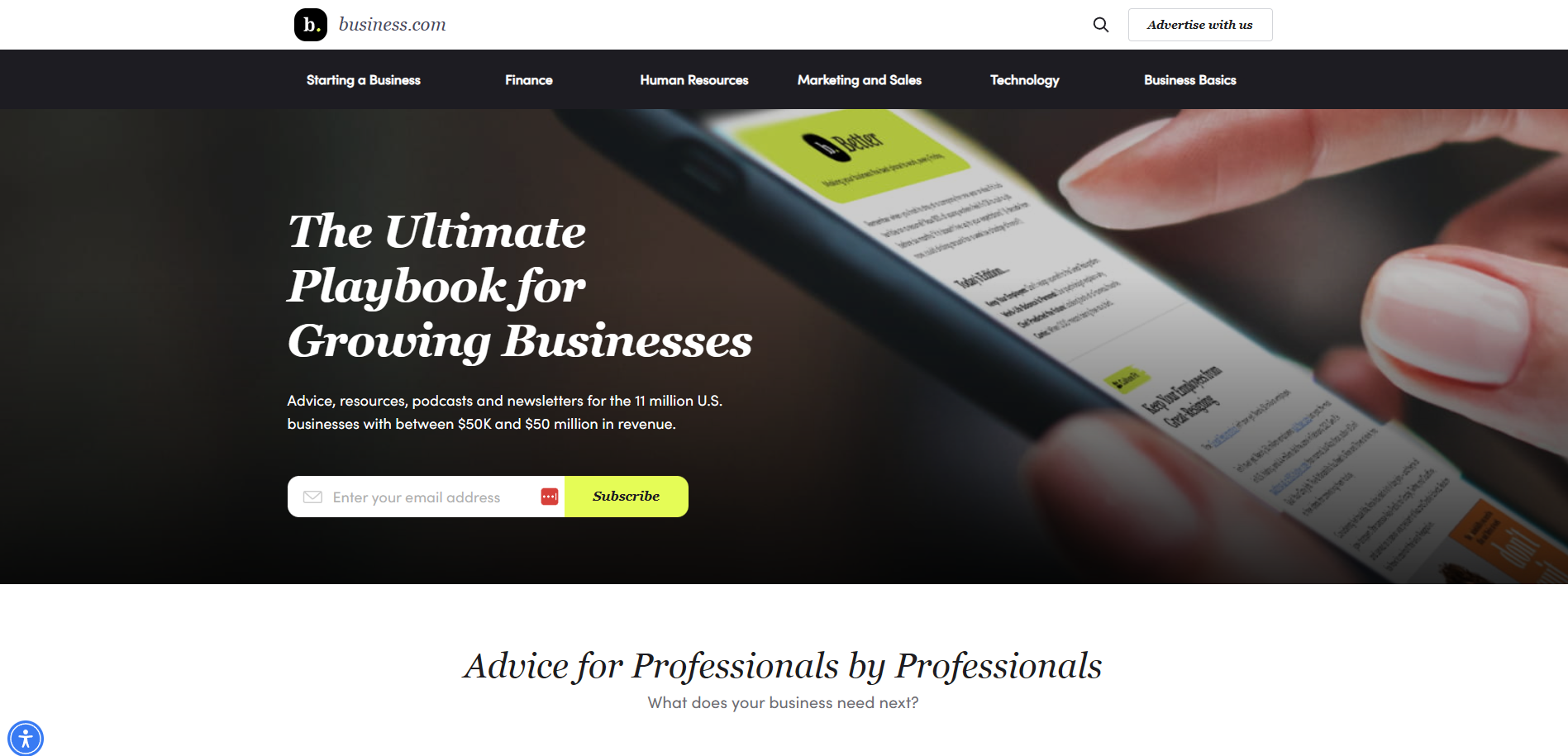 business.com homepage screenshot