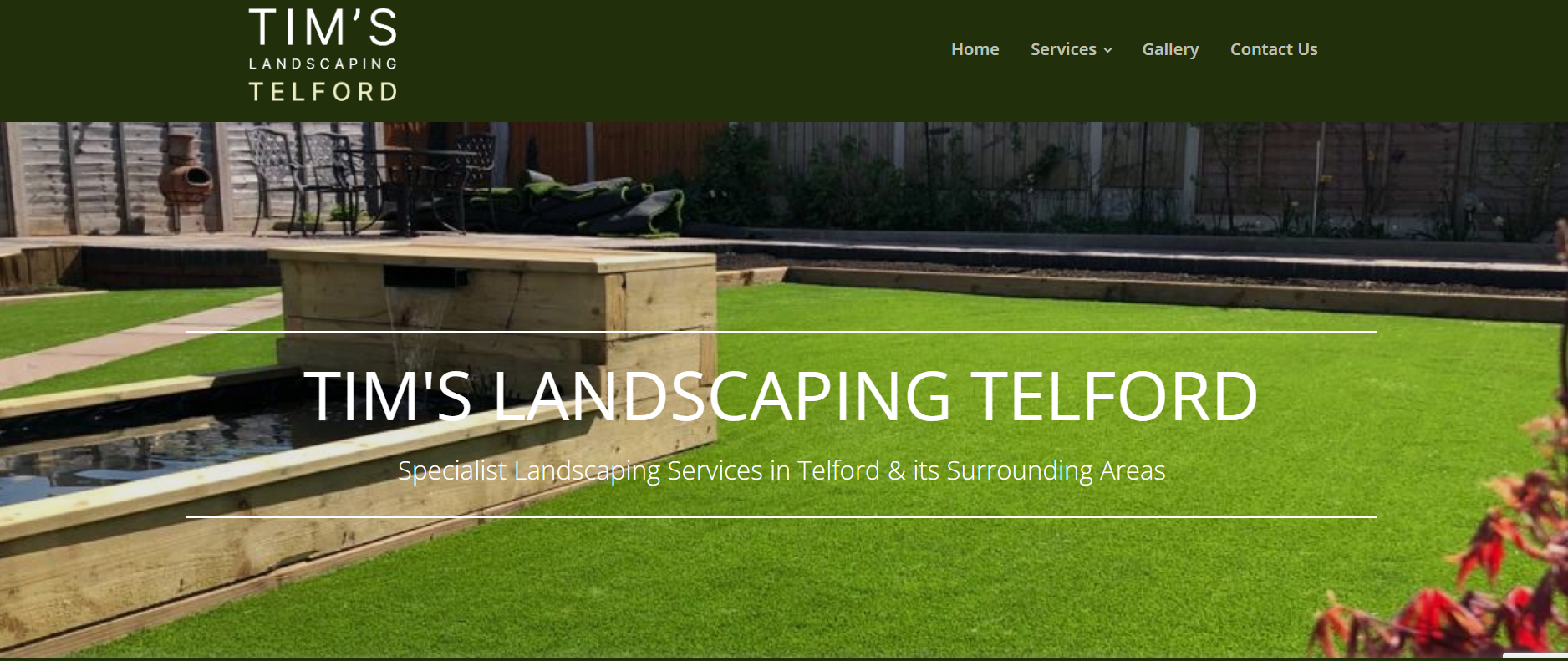 Tim landscaping headline Screenshot