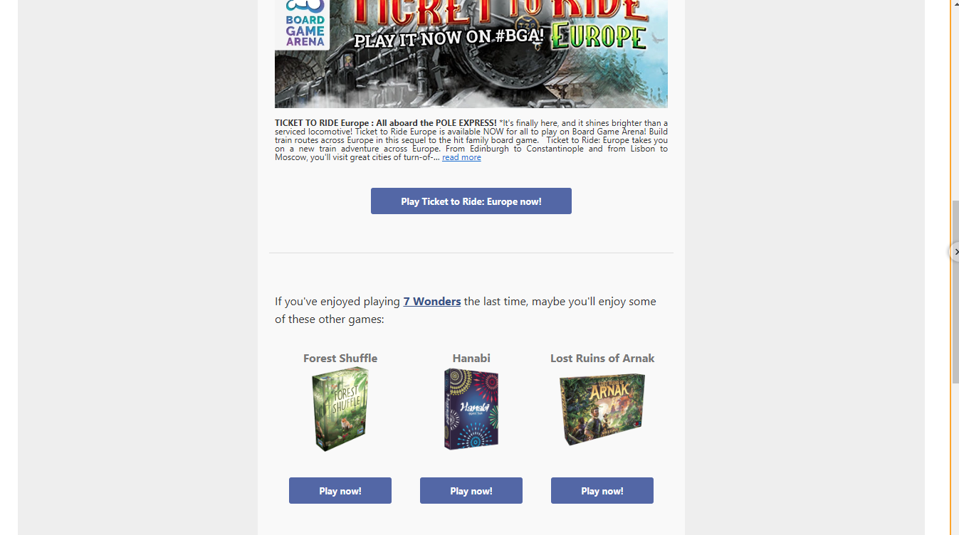 Email showcasing Multiple CTA visual separation