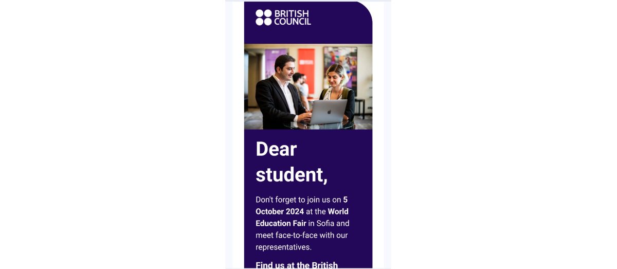 Email showcasing mobile practicality