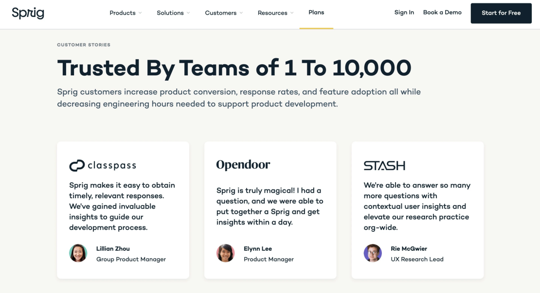 testimonials example