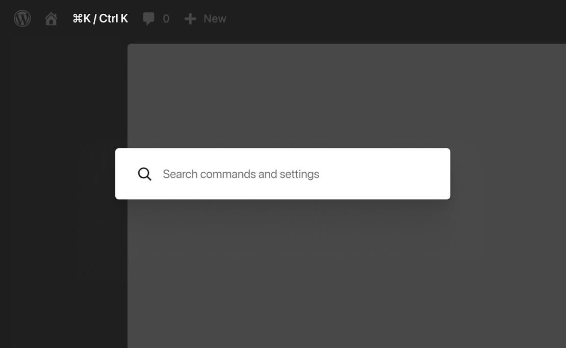 wordpress 7.0 new command palette shortcut