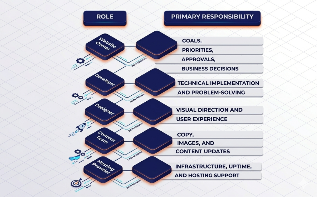 Responsibilities of website owners and developers during a WordPress project