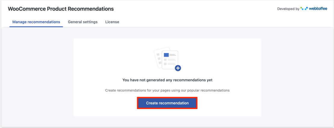 recommendation campaign creation in woocommerce