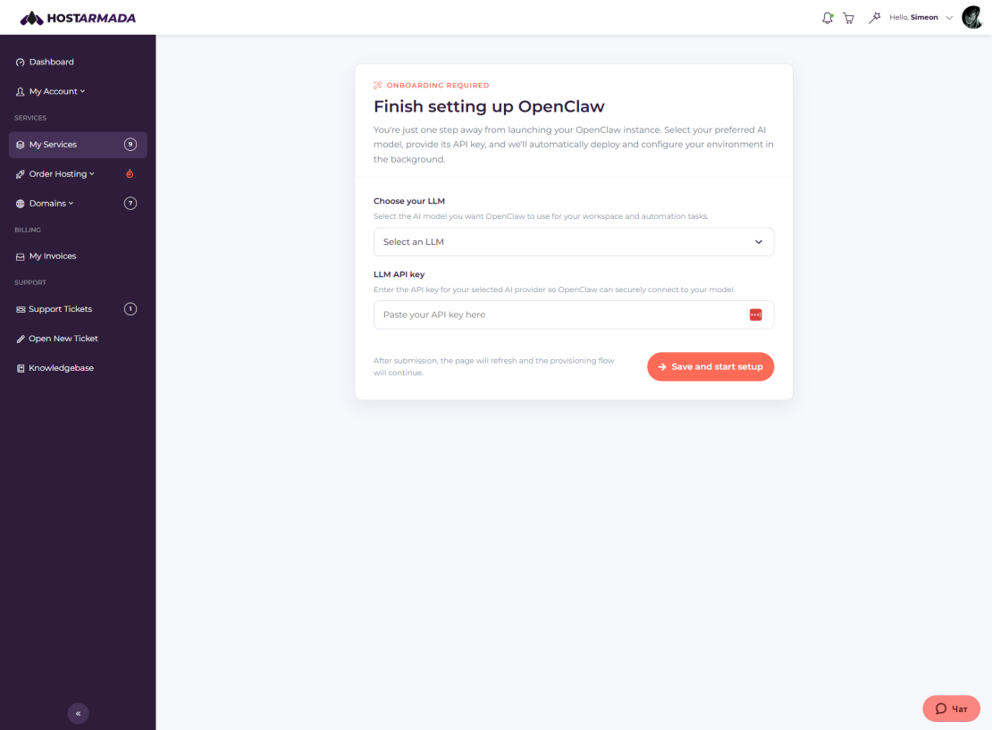 updated openclaw onboarding screen
