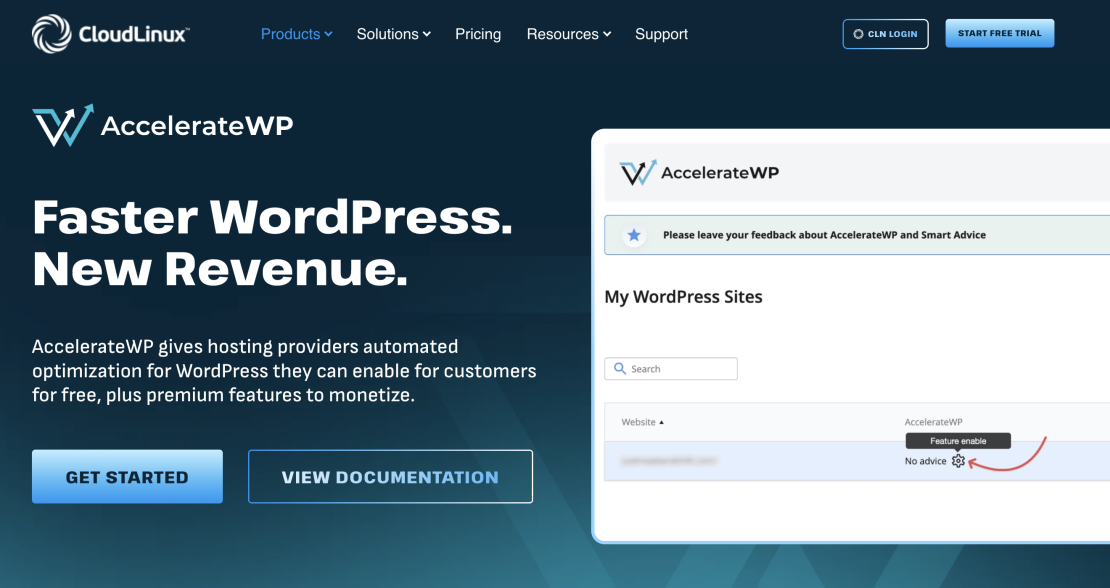 acceleratewp homepage