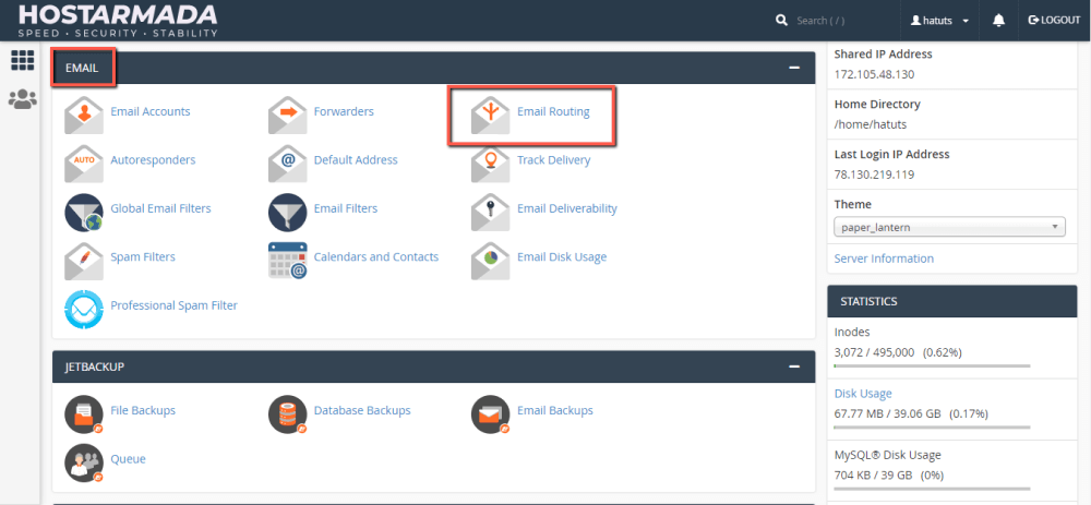 Email Routing Feature cPanel