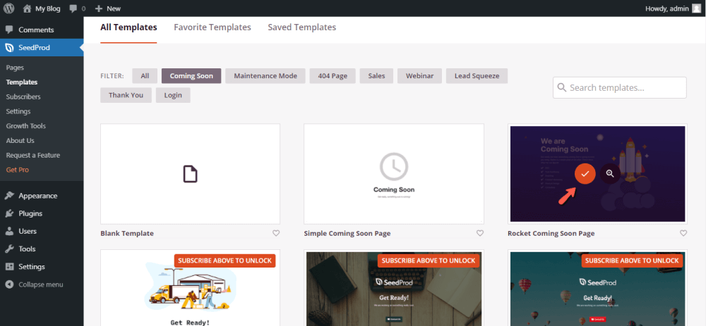 WordPress Coming Soon or Maintenance Mode page template by SeedProd
