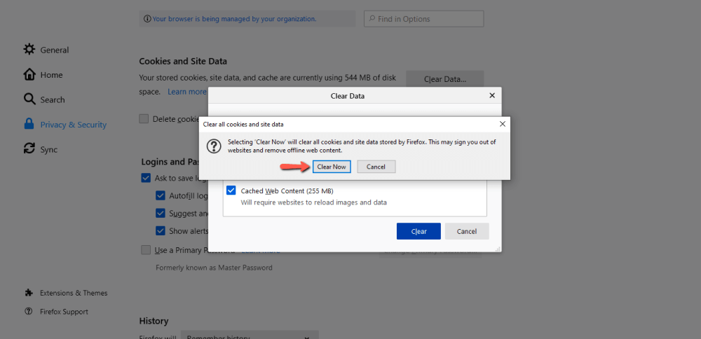 Mozilla Firefox - Clear Browser Cache