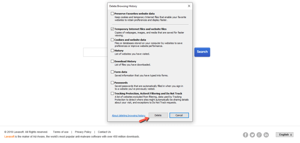 Internet Explorer - Clear Browser Cache