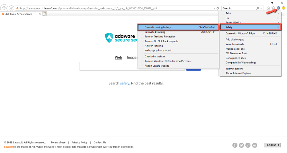 Internet Explorer - Delete Browsing History