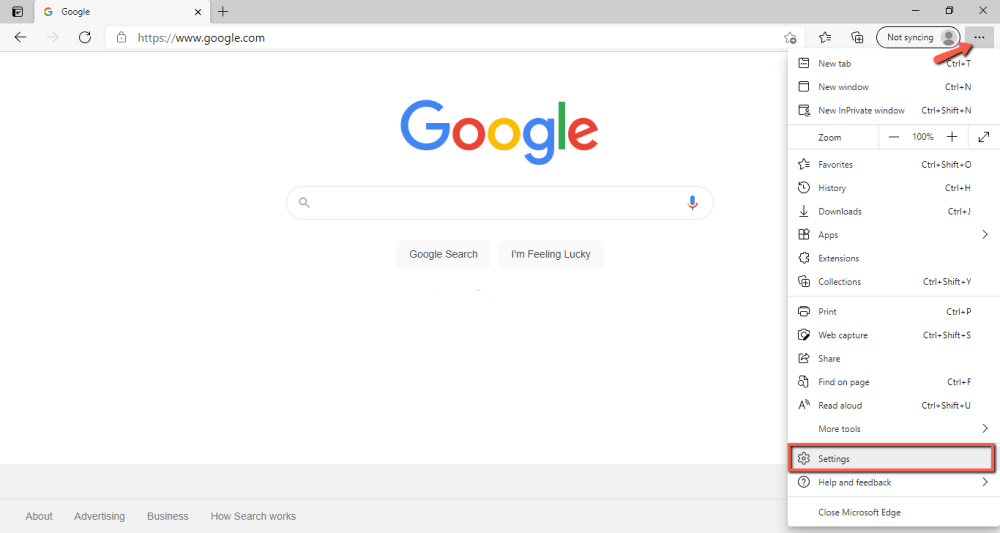 Microsoft Edge Browser Settings