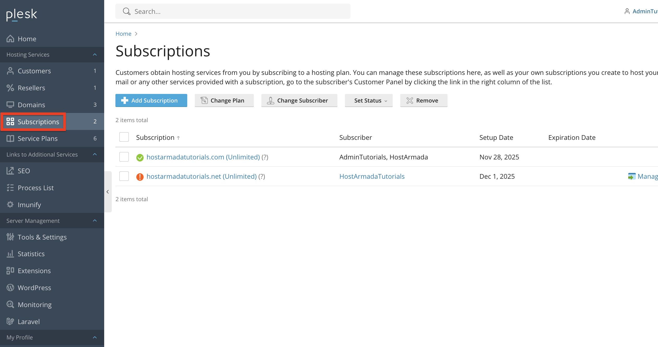 subscriptions