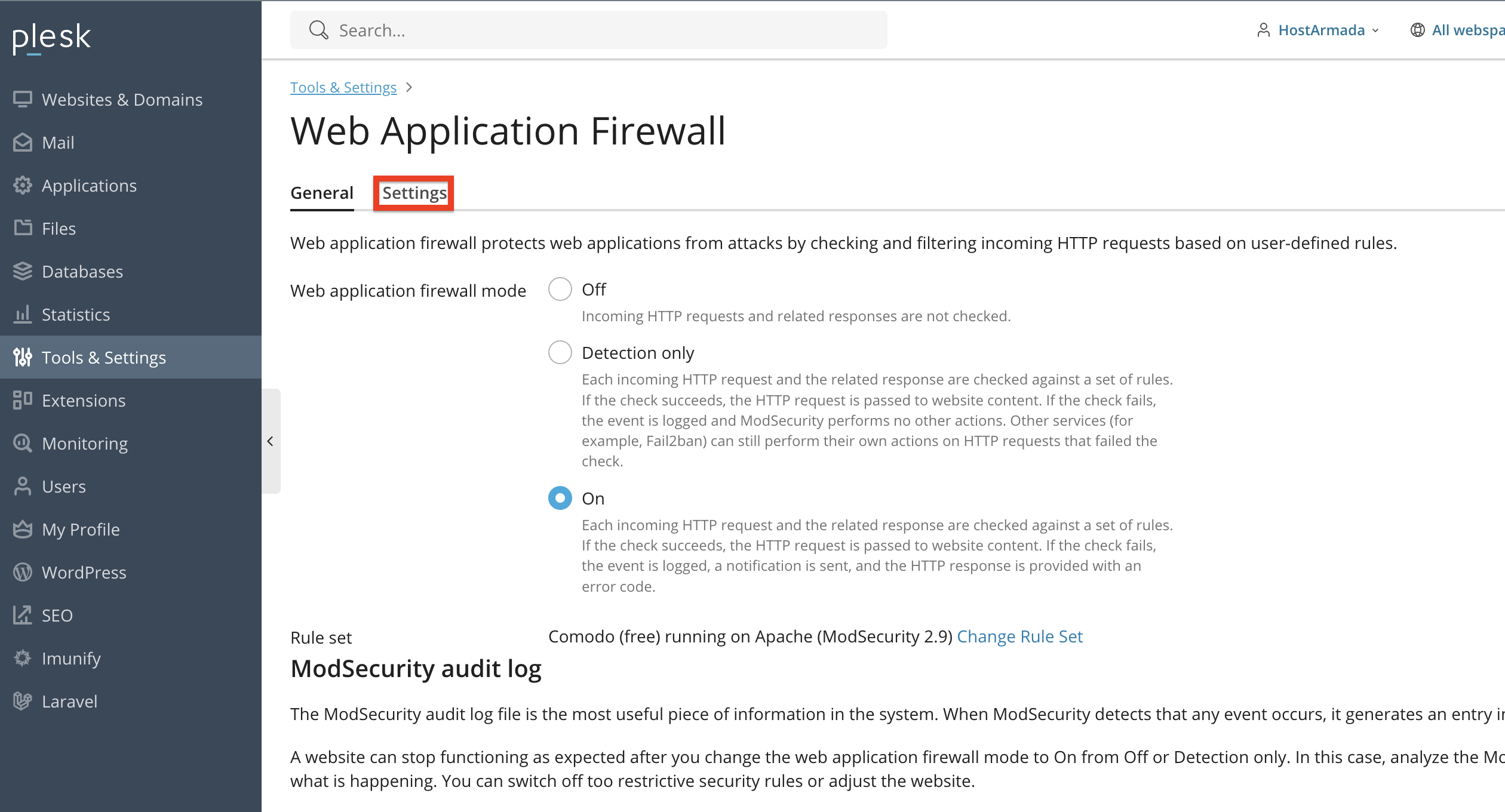 web-app-firewall-settings