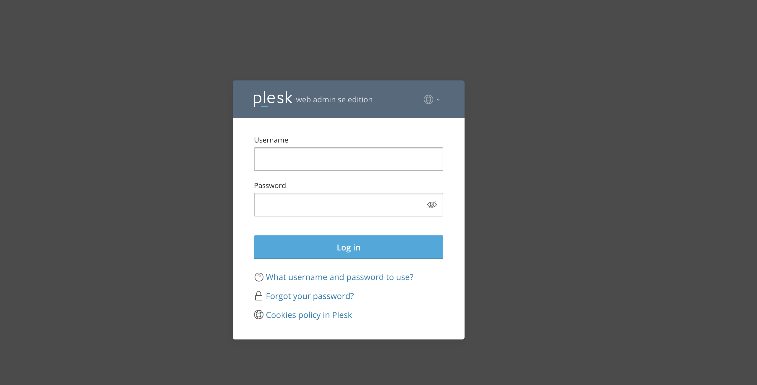 plesk-login-screen