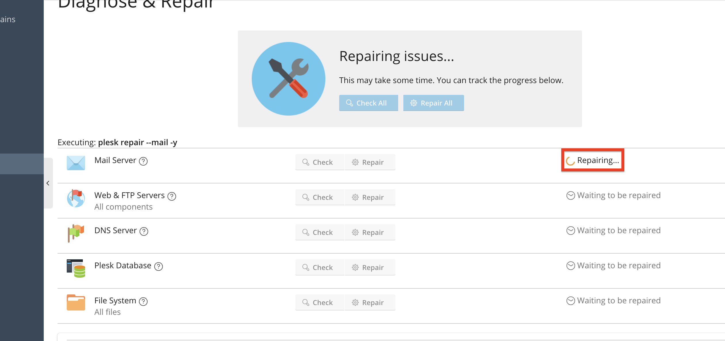 repairing