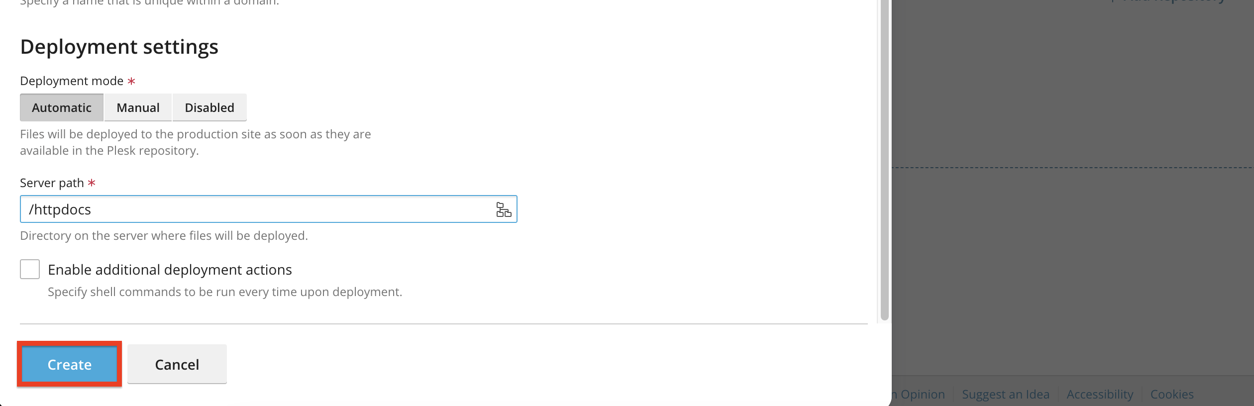 deployment-settings
