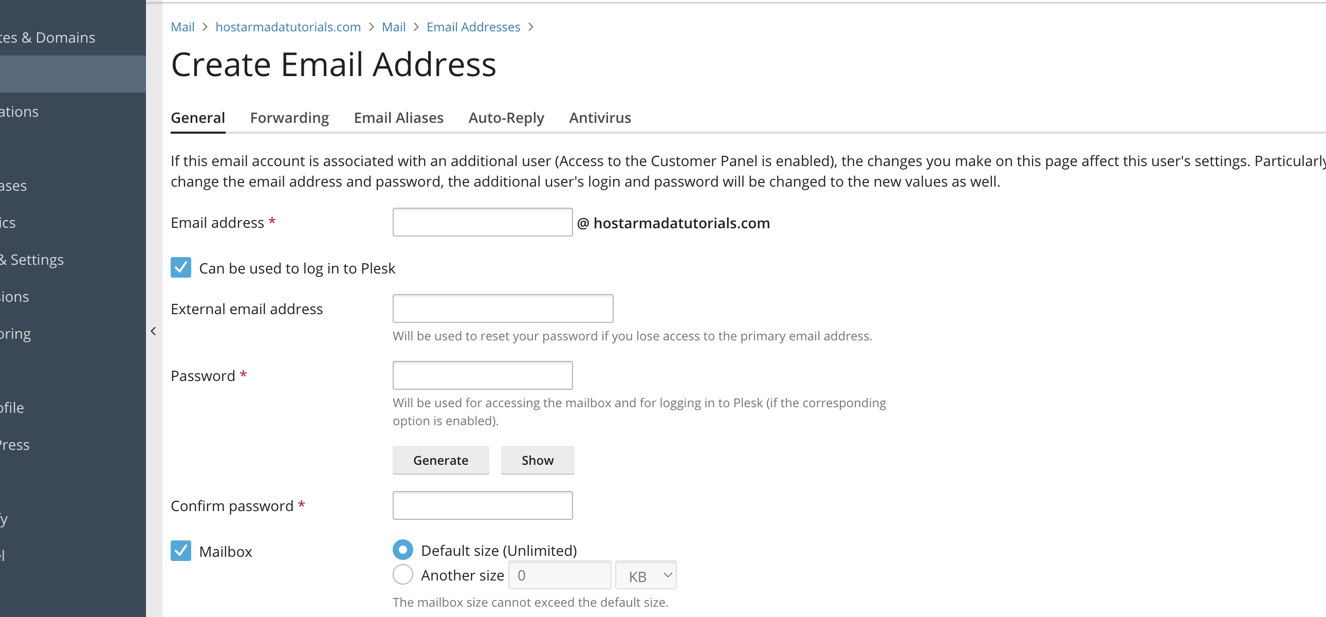 email-account-info
