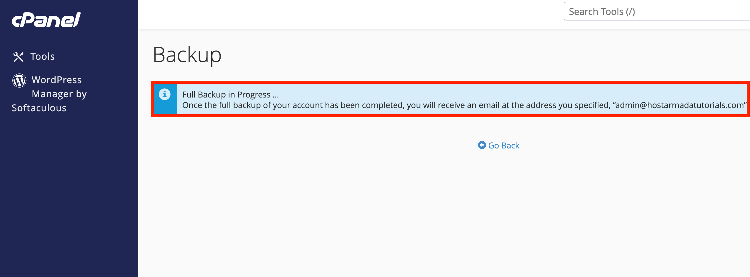 full-backup-started-notificaiton