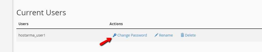 Changing MySQL User Password