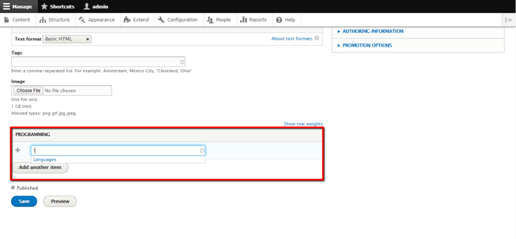 Applying terms example