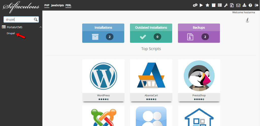 Locating the Drupal CMS