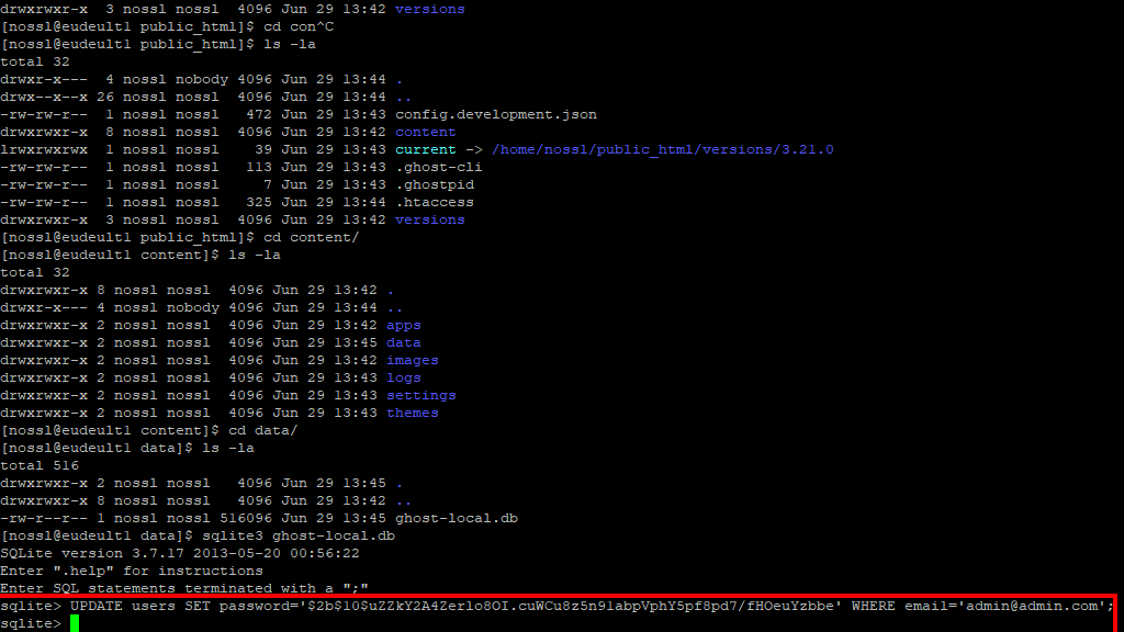 SQLite Query successfully accepted