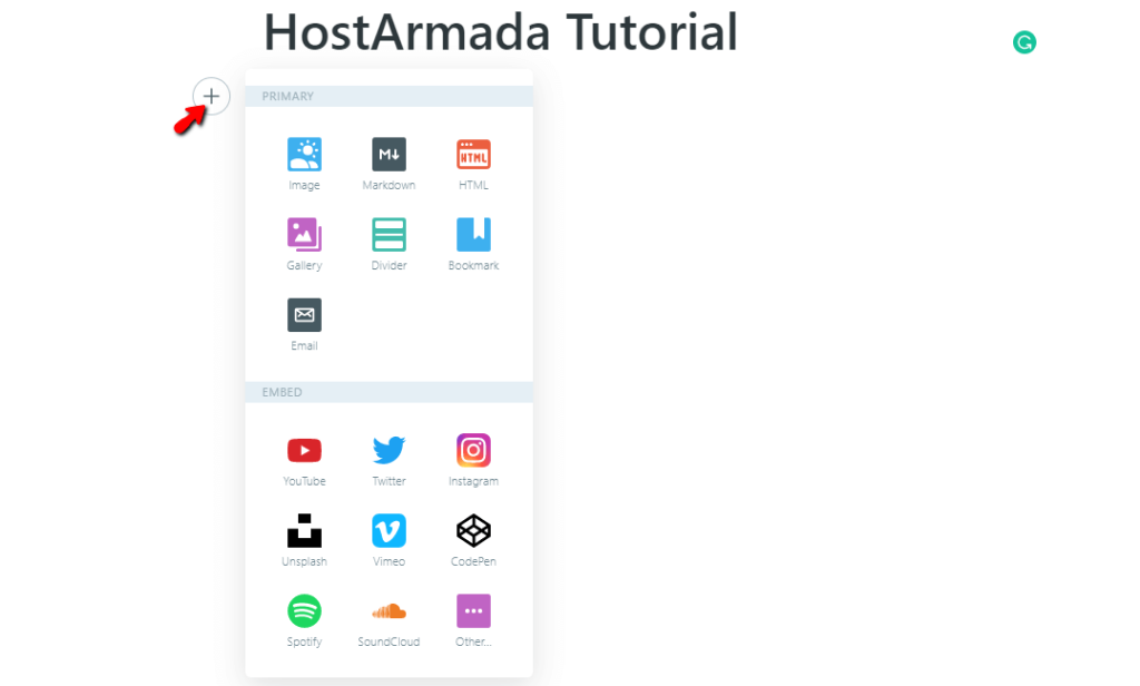Predefined content types