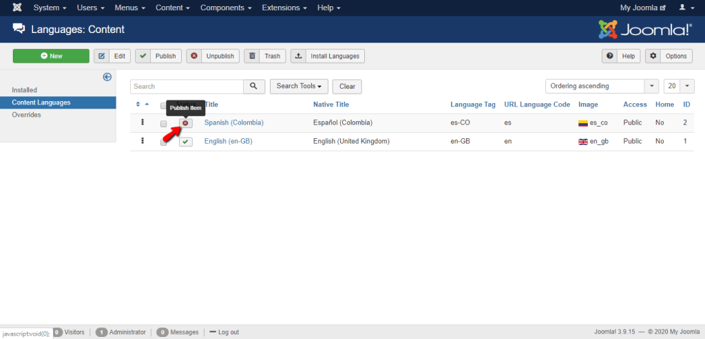 Publishing the new language