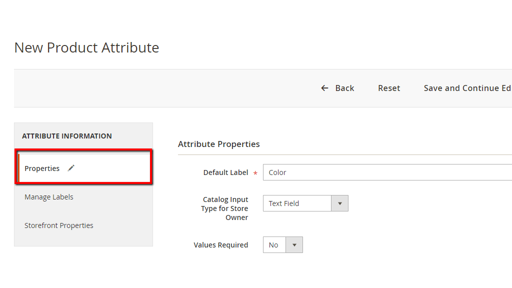 Attribute Properties