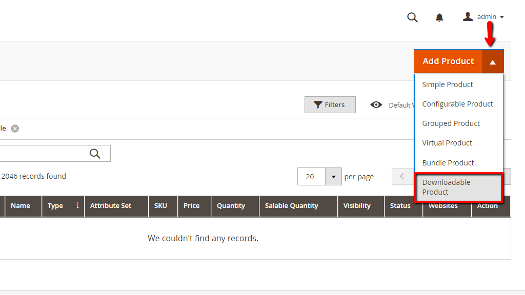 Adding Downloadable Product