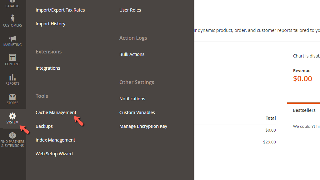 Magento Cache Management