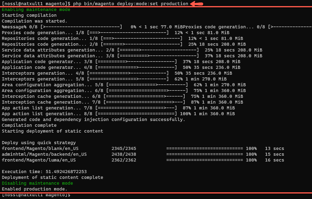 Enable Magento Production Mode