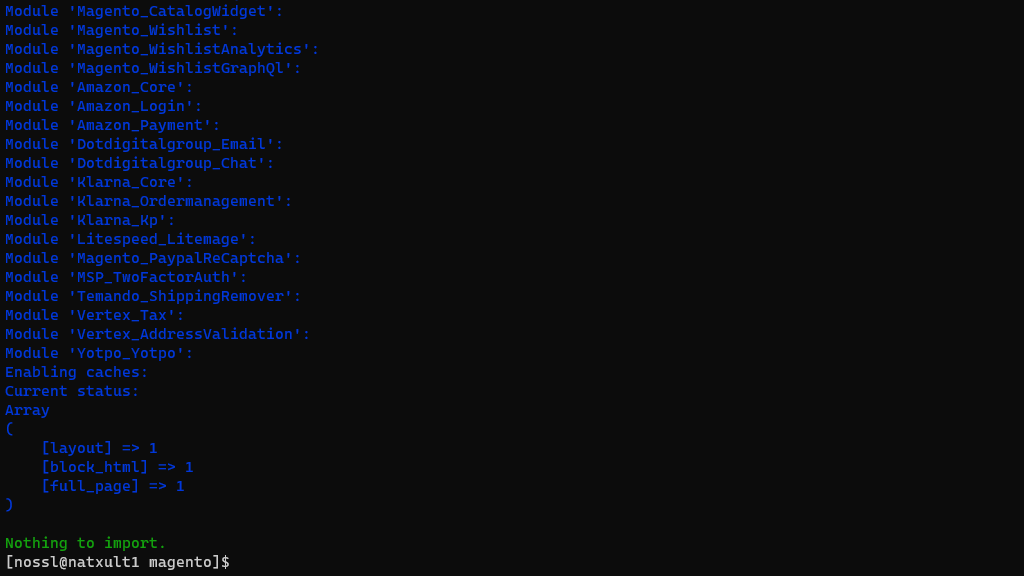 Magento Setup update over SSH