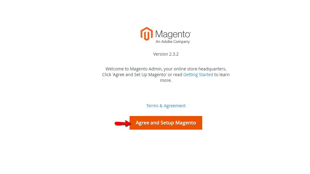 Agreeing to Magento Terms