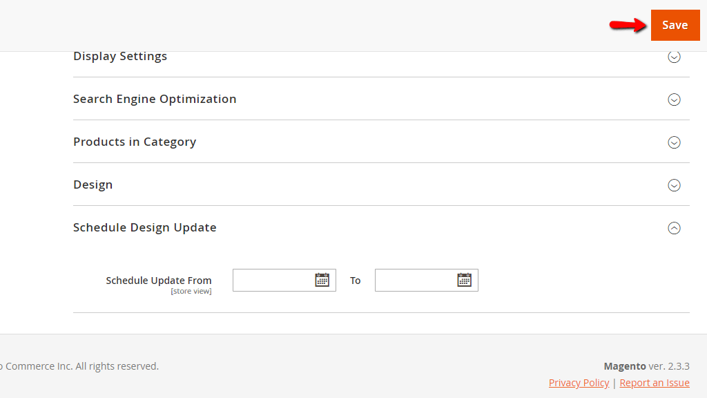 Schedule Design Update