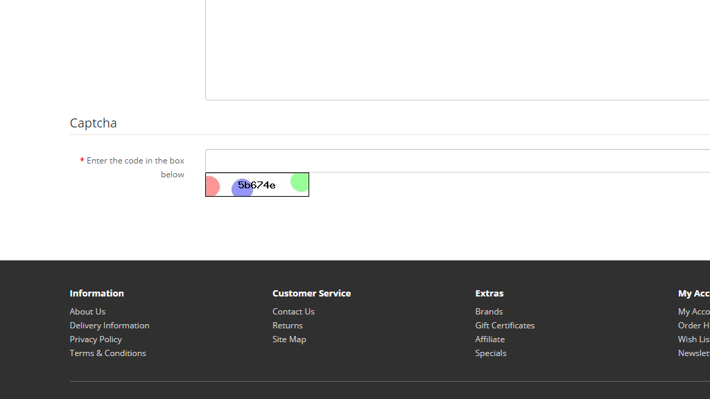 Basic Captcha frontend