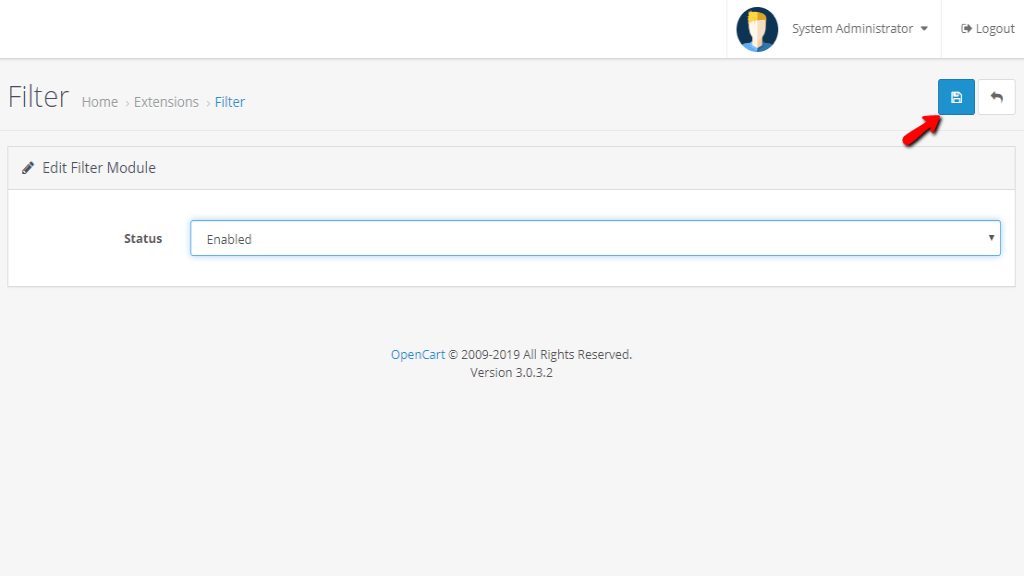 Enabling the Filter module