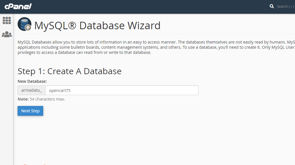 Creating the databse