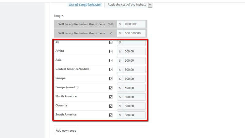 All zones configuration