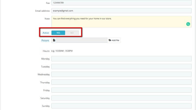 Configuring the Store Contact status