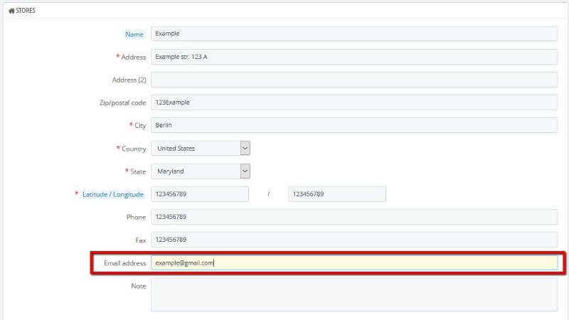 Configuring the Email Address