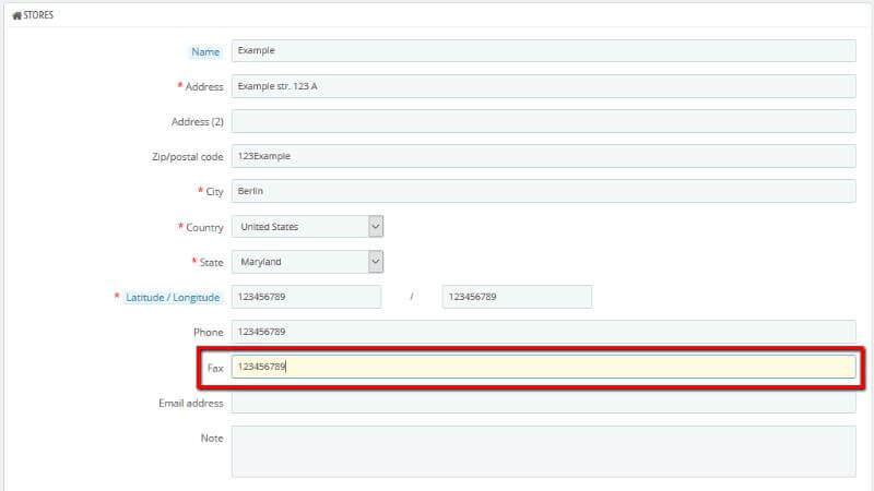 Configuring the Fax number