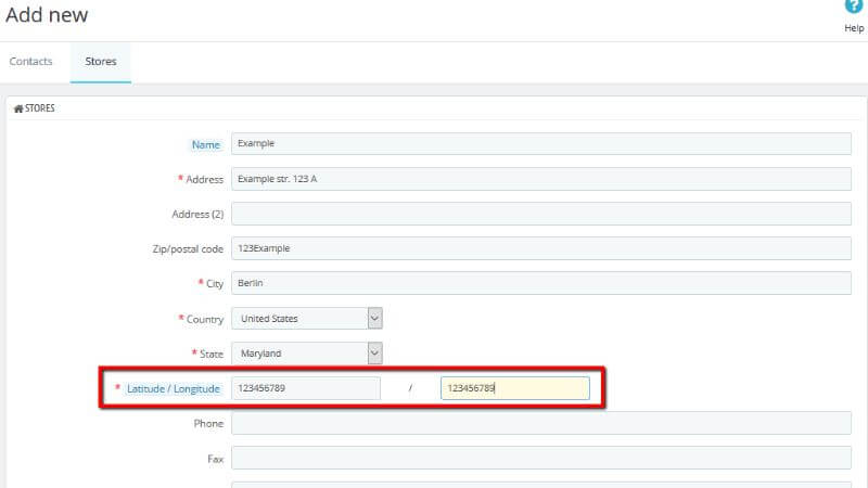 Configuring the Latitude / Longitude