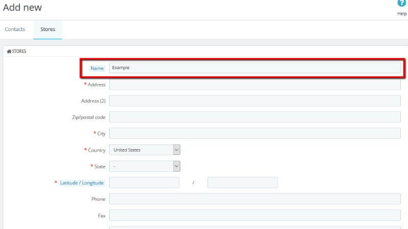 Configuring the Store Name