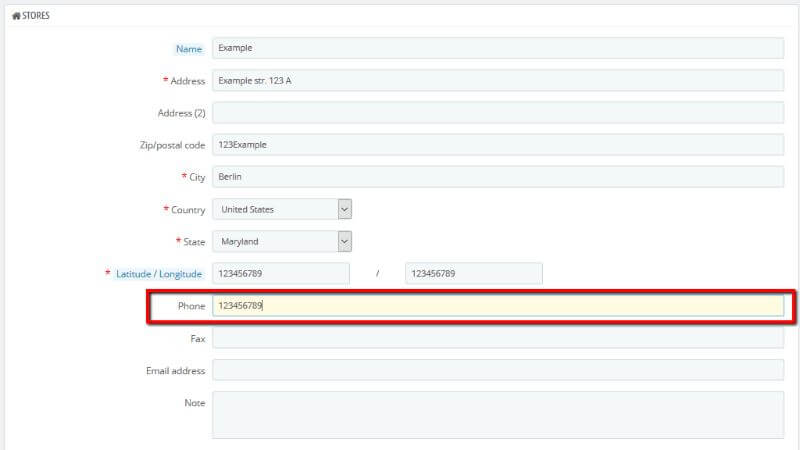 Configuring the Phone number